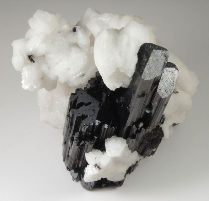 Schorl Tourmaline with Albite from Nyet Bruk, Braldu Valley, Skardu District, Gilgit-Baltistan, Pakistan