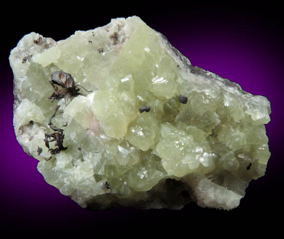 Copper on Prehnite from Osceola Mine, Keweenaw Peninsula Copper District, Houghton County, Michigan