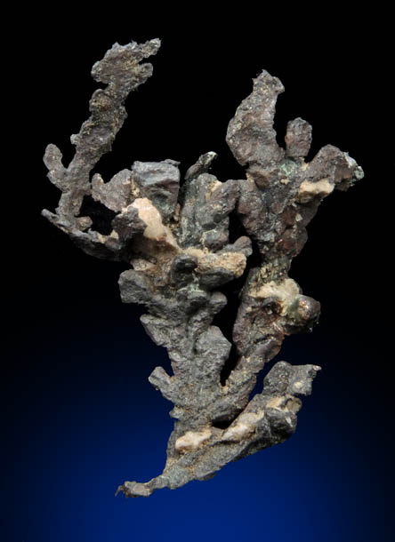 Copper (arborescent crystals) from Cornwall Iron Mines, Cornwall, Lebanon County, Pennsylvania