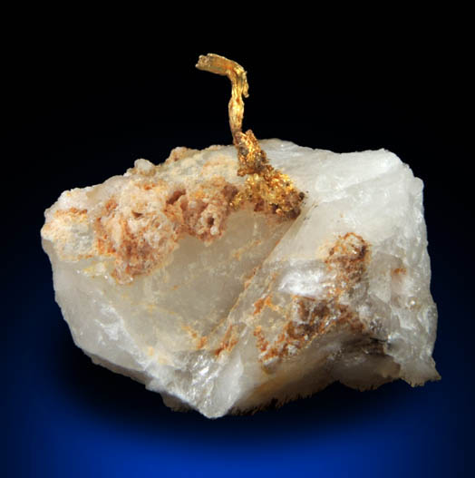 Gold on Quartz from Grass Valley District, Nevada County, California