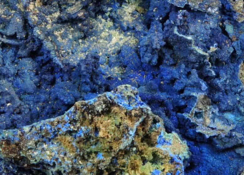 Azurite with Malachite from Ray Mine, Mineral Creek District, Pinal County, Arizona