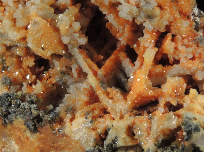 Anglesite pseudomorphs after Cerussite on Anglesite from Broken Hill, New South Wales, Australia