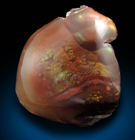 Quartz var. Fire Agate from Calvillo, Aguascalientes, Mexico