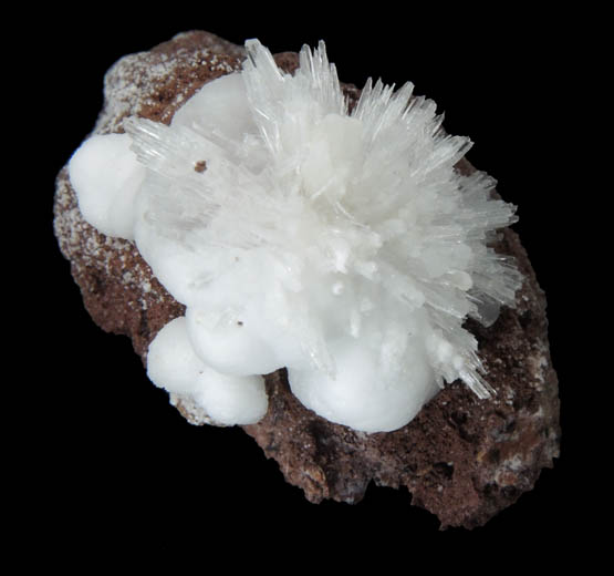 Aragonite var. Winnieite on Calcite from Ash Fork, Yavapai County, Arizona