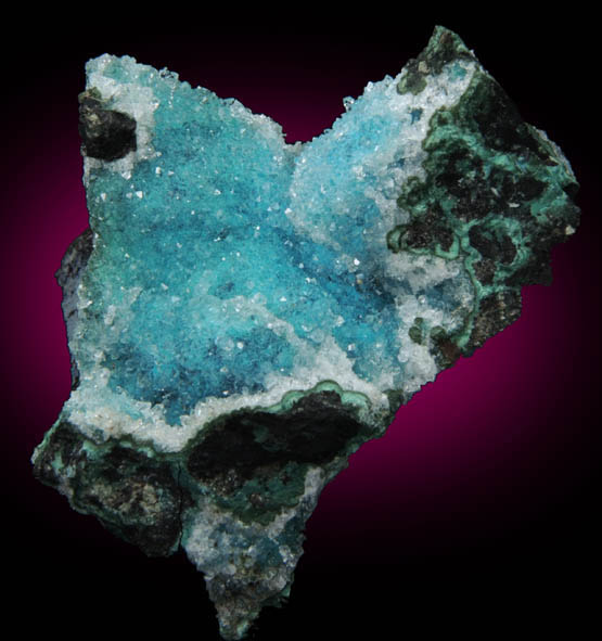 Chrysocolla with Quartz coating from Inspiration Mine, Globe-Miami District, Gila County, Arizona