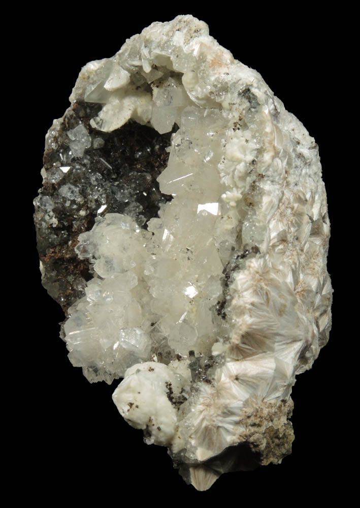 Apophyllite on Pectolite from Millington Quarry, Bernards Township, Somerset County, New Jersey