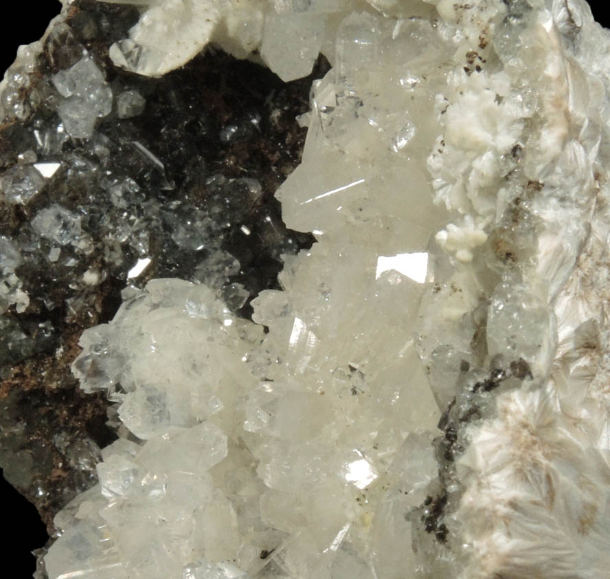 Apophyllite on Pectolite from Millington Quarry, Bernards Township, Somerset County, New Jersey