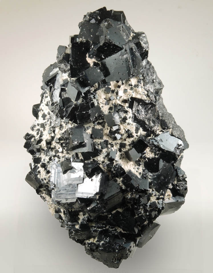 Magnetite (rare cubic and tetrahexahedral crystal form) from ZCA Mine No. 4, Fowler Ore Body, 2500' Level, Balmat, St. Lawrence County, New York