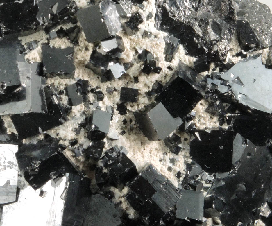 Magnetite (rare cubic and tetrahexahedral crystal form) from ZCA Mine No. 4, Fowler Ore Body, 2500' Level, Balmat, St. Lawrence County, New York