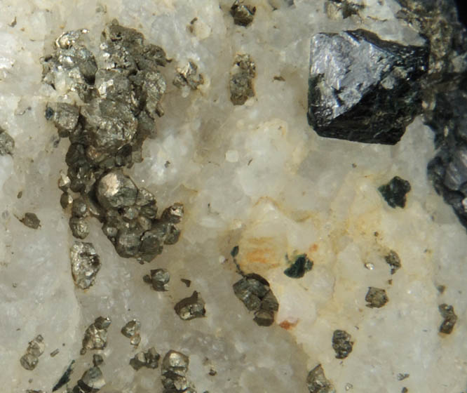 Gahnite and Pyrite from Davis Mine, Rowe, Franklin County, Massachusetts