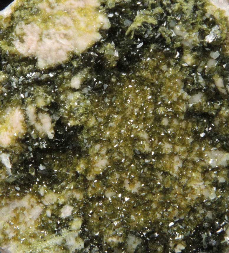 Epidote on Albite from Quabbin Aqueduct Shaft 10, Hardwick, Worcester County, Massachusetts