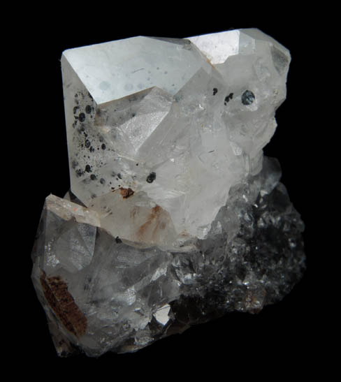 Quartz with Hematite from Max Tessmer Farm, Chub Lake, near Hailesboro, Gouverneur, St. Lawrence County, New York