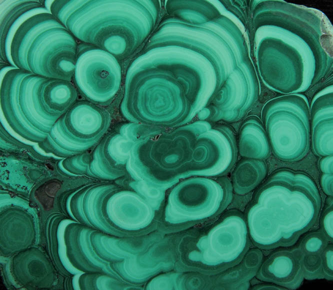 Malachite from Kolwezi Mining District, 240 km WNW of  Lubumbashi, Katanga Copperbelt, Lualaba Province, Democratic Republic of the Congo