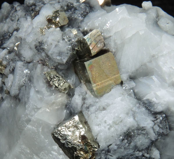 Pyrite from Lime Crest Quarry (Limecrest), Sussex Mills, 4.5 km northwest of Sparta, Sussex County, New Jersey