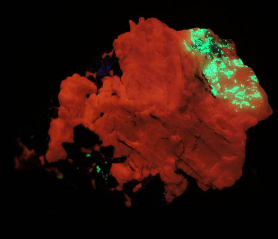 Franklinite, Zincite, Willemite, Calcite from Trotter Mine, Franklin, Sussex County, New Jersey (Type Locality for Franklinite and Zincite)