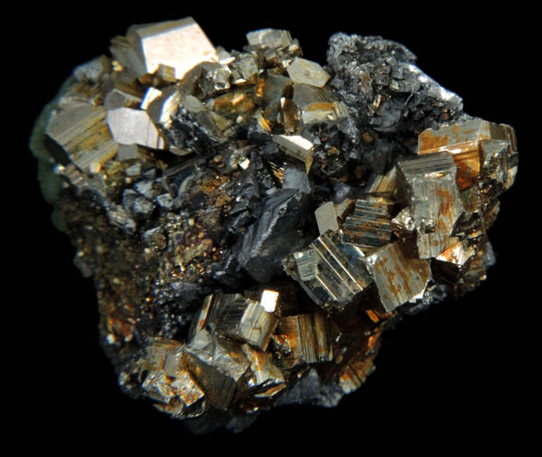 Freibergite with Pyrite from Eagle Mine, Gilman District, Eagle County, Colorado