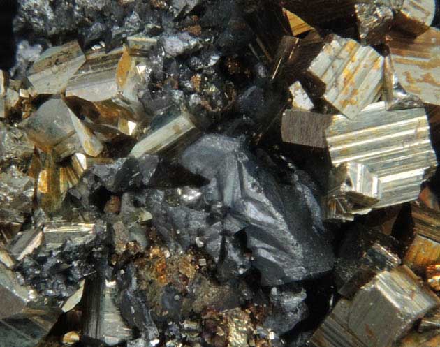 Freibergite with Pyrite from Eagle Mine, Gilman District, Eagle County, Colorado