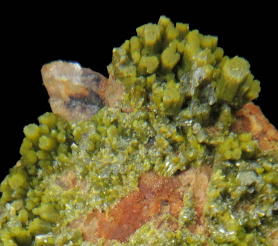 Pyromorphite from Wheatley Mine, Phoenixville, Chester County, Pennsylvania