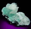 Calcite on Aurichalcite from Kelly Mine, Magdalena District, Socorro County, New Mexico