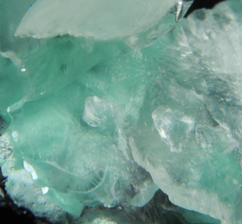 Calcite on Aurichalcite from Kelly Mine, Magdalena District, Socorro County, New Mexico