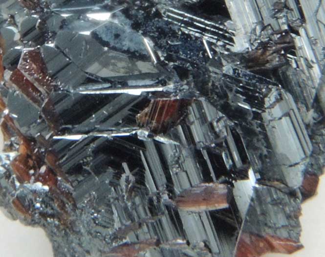 Rutile in Hematite from Cavradischlucht (Cavradi Gorge), Tujetsch, Grischun (Graubnden), Switzerland