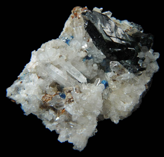 Kulanite, Quartz, Lazulite, Siderite from Rapid Creek, 70 km northwest of Aklavik, Yukon, Canada (Type Locality for Kulanite)