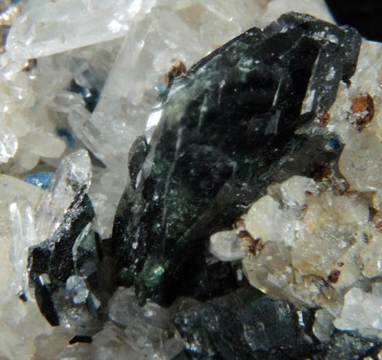 Kulanite, Quartz, Lazulite, Siderite from Rapid Creek, 70 km northwest of Aklavik, Yukon, Canada (Type Locality for Kulanite)