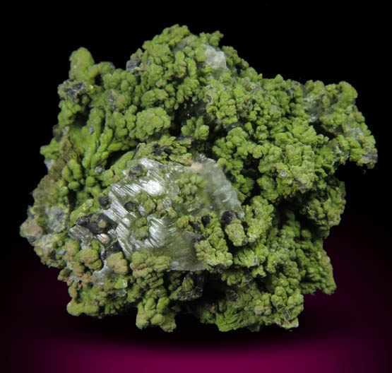 Mottramite intergrown with Calcite from Tsumeb Mine, Otavi-Bergland District, Oshikoto, Namibia