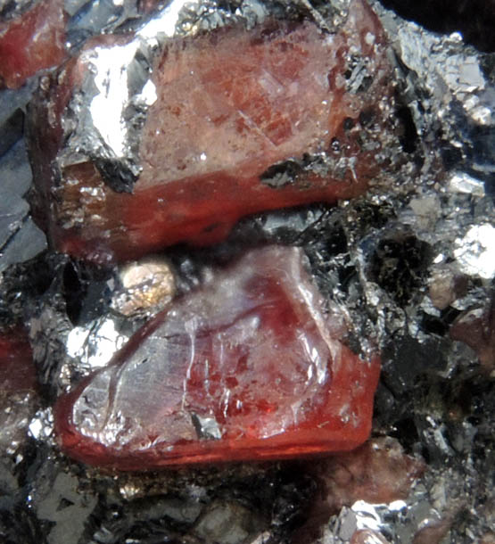 Rhodonite in Galena from Broken Hill, New South Wales, Australia