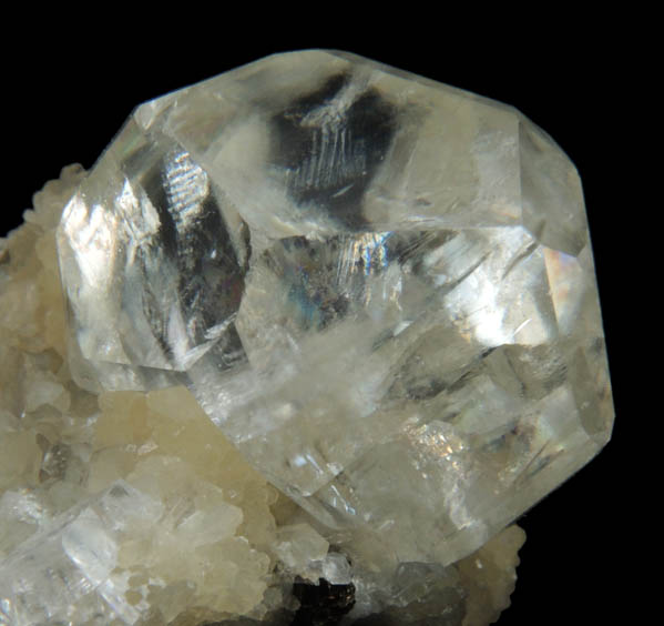 Calcite on Stellerite from Sokolovskiy Mine, Rudnyy, Kustanay Oblast, Kazakhstan