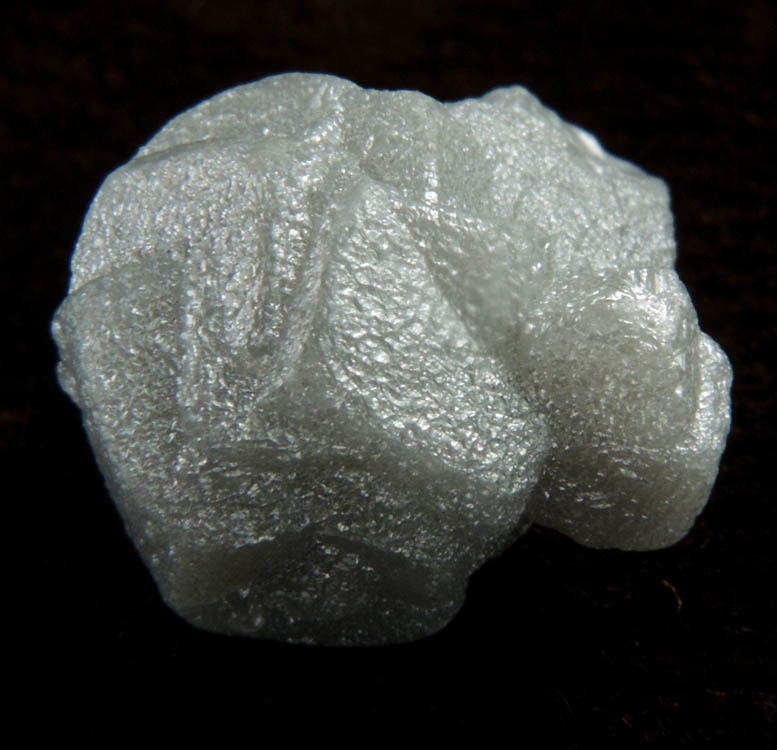 Diamond (11.25 carat gray intergrown cubic crystals) from Ekati Mine, Point Lake, Northwest Territories, Canada