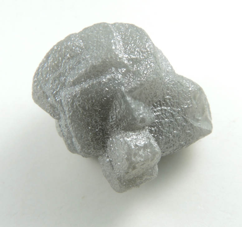 Diamond (11.25 carat gray intergrown cubic crystals) from Ekati Mine, Point Lake, Northwest Territories, Canada