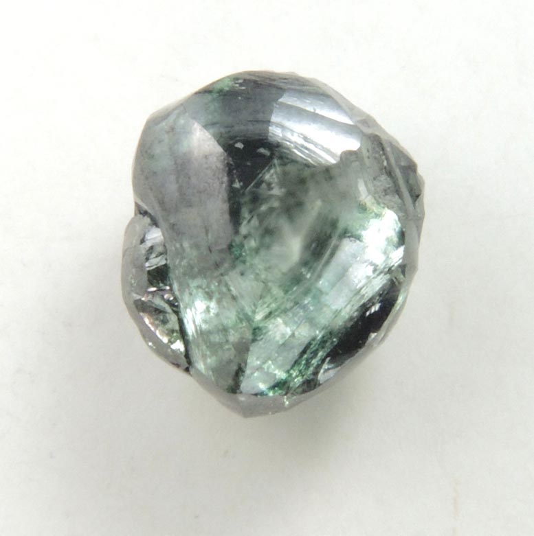 Diamond (1.14 carat fancy-green irregular crystal) from Almazy Anabara Mine, Republic of Sakha, Siberia, Russia