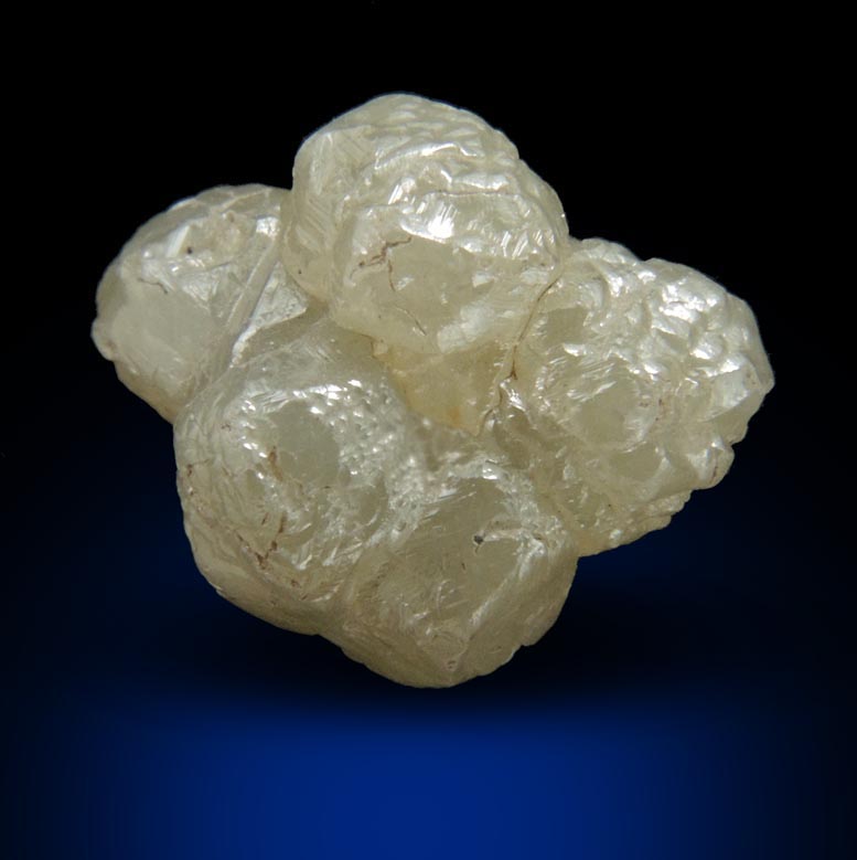 Diamond (8.03 carat yellow-gray intergrown rounded crystals) from Mbuji-Mayi, 300 km east of Tshikapa, Democratic Republic of the Congo