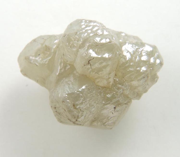 Diamond (8.03 carat yellow-gray intergrown rounded crystals) from Mbuji-Mayi, 300 km east of Tshikapa, Democratic Republic of the Congo