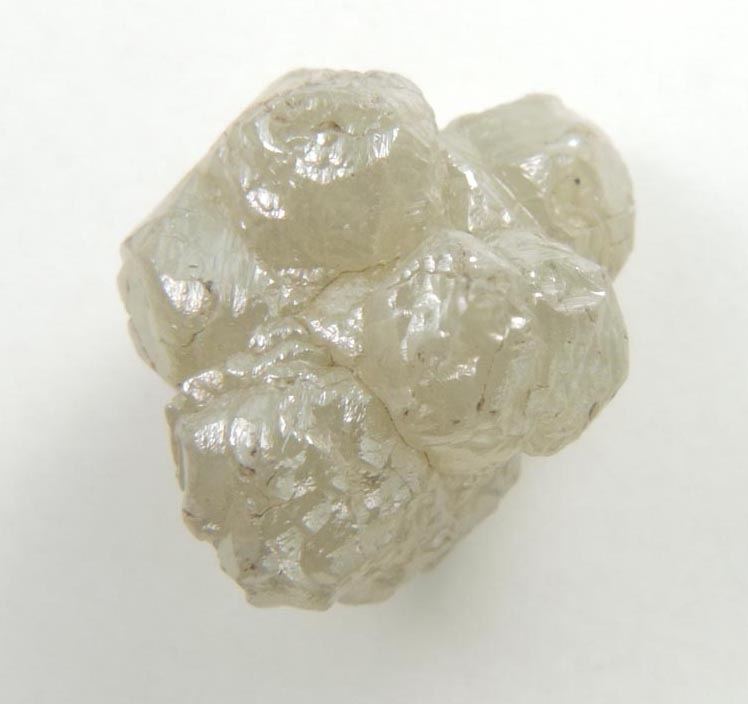 Diamond (8.03 carat yellow-gray intergrown rounded crystals) from Mbuji-Mayi, 300 km east of Tshikapa, Democratic Republic of the Congo