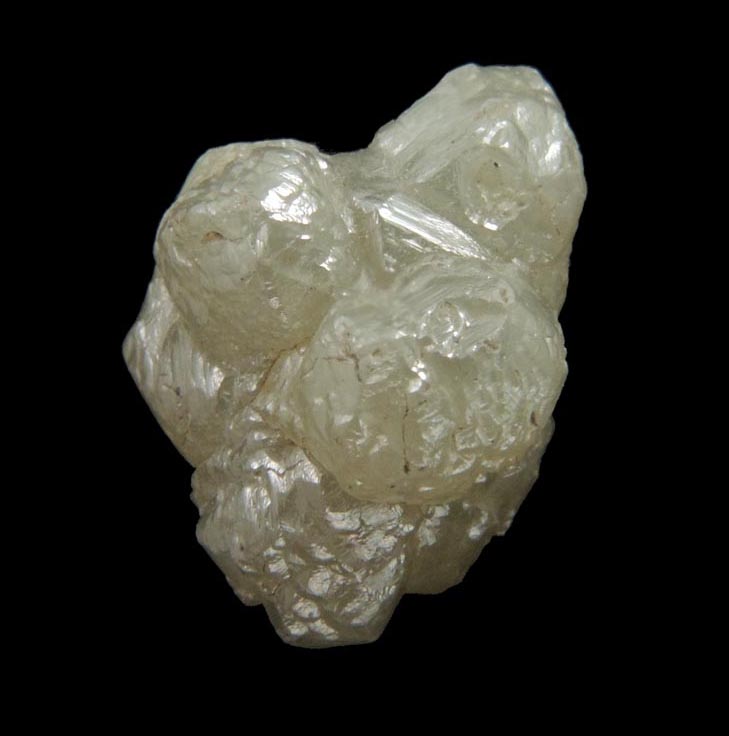 Diamond (8.03 carat yellow-gray intergrown rounded crystals) from Mbuji-Mayi, 300 km east of Tshikapa, Democratic Republic of the Congo