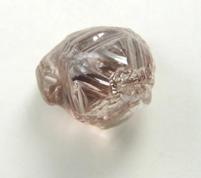 Diamond (1.33 carat pinkish-gray irregular crystal) from Northern Cape Province, South Africa