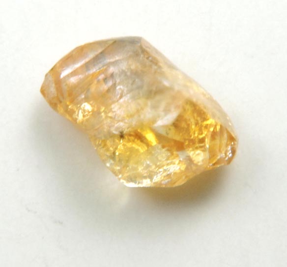 Diamond (0.37 carat fancy-intense orange irregular crystal) from Northern Cape Province, South Africa