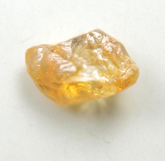Diamond (0.37 carat fancy-intense orange irregular crystal) from Northern Cape Province, South Africa