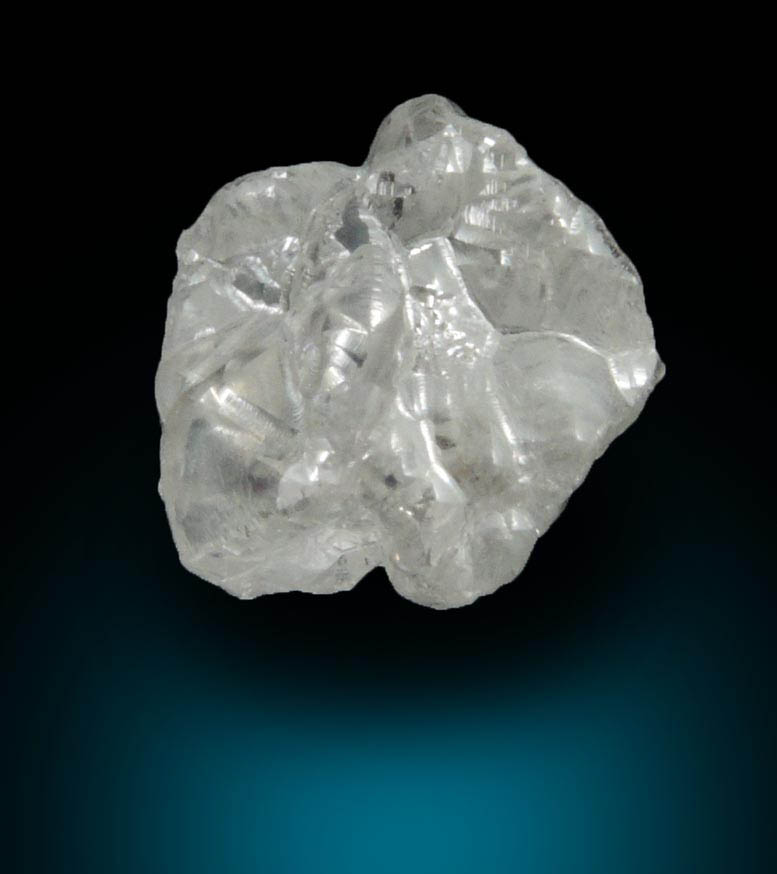 Diamond (2.20 carat intergrown colorless cavernous crystals) from Diavik Mine, East Island, Lac de Gras, Northwest Territories, Canada