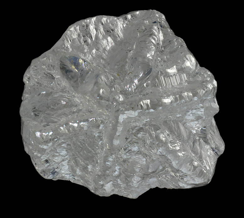 Diamond (1.84 carat colorless interpenetrant-twinned cavernous crystal) from Diavik Mine, East Island, Lac de Gras, Northwest Territories, Canada