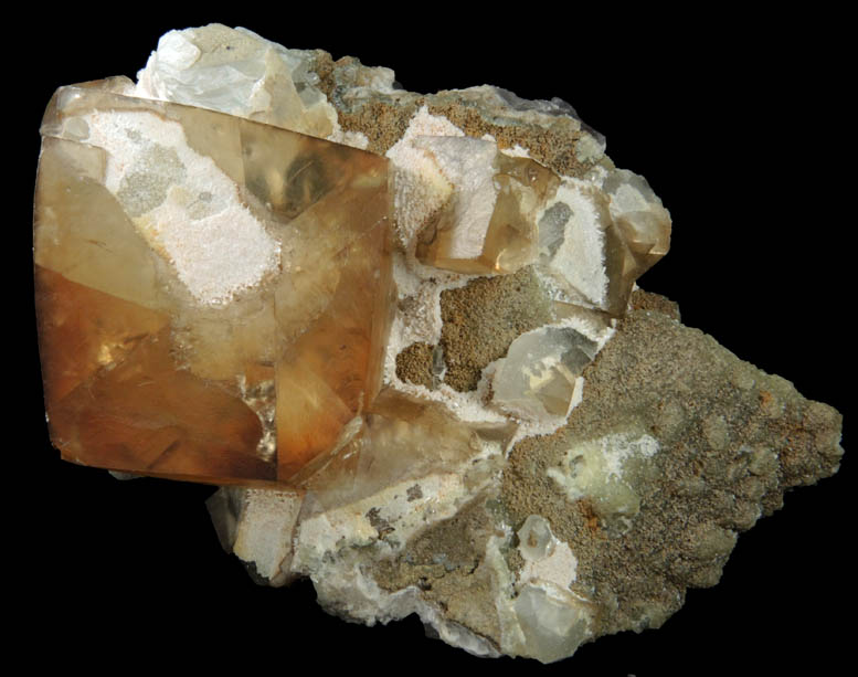 Calcite, Pectolite, Prehnite from Prospect Park Quarry, Prospect Park, Passaic County, New Jersey