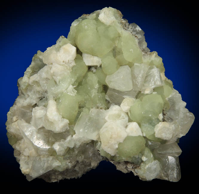 Prehnite, Calcite, Datolite from Prospect Park Quarry, Prospect Park, Passaic County, New Jersey