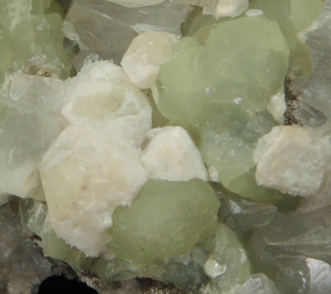 Prehnite, Calcite, Datolite from Prospect Park Quarry, Prospect Park, Passaic County, New Jersey