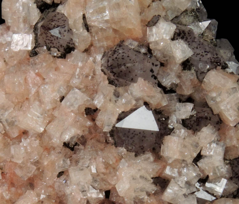 Chabazite on Quartz from New Street Quarry, Paterson, Passaic County, New Jersey