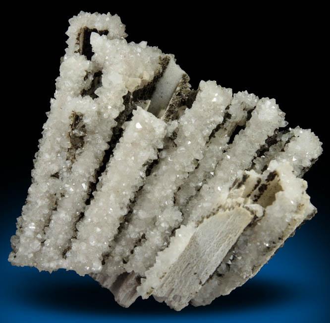 Quartz pseudomorphs after Anhydrite with Chamosite from Prospect Park Quarry, Prospect Park, Passaic County, New Jersey