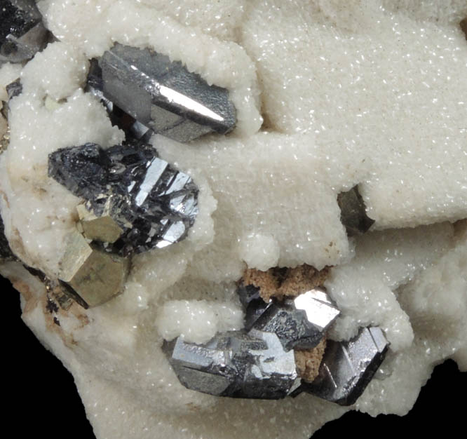 Dolomite pseudomorphs after Calcite with Pyrite and Sphalerite from Naica District, Saucillo, Chihuahua, Mexico