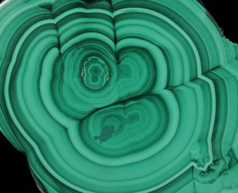Malachite from Kolwezi Mining District, 240 km WNW of Lubumbashi, Katanga Copperbelt, Lualaba Province, Democratic Republic of the Congo