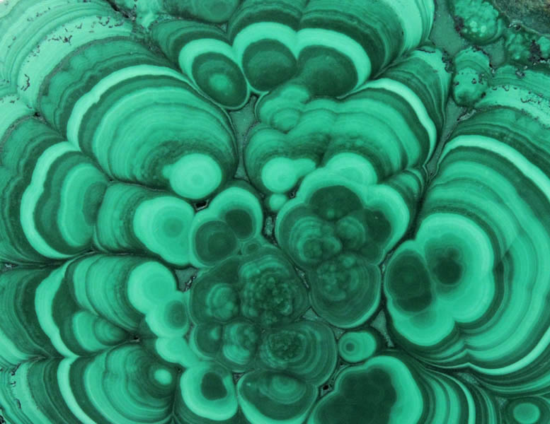 Malachite from Kolwezi Mining District, 240 km WNW of Lubumbashi, Katanga Copperbelt, Lualaba Province, Democratic Republic of the Congo